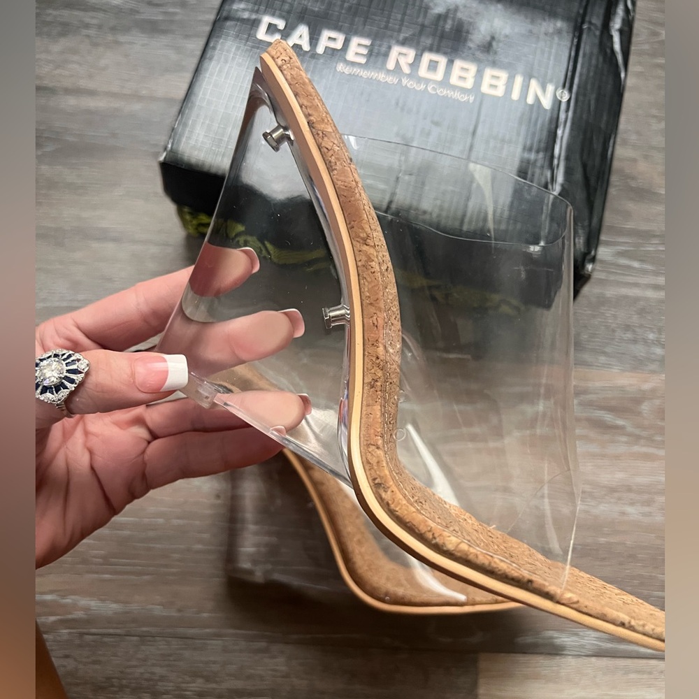 Clear cork wedges Summer sandal - Picture 2 of 2